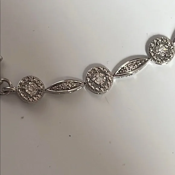 Kay Jewelers Silver Tennis Bracelet with real diamonds - Picture 10 of 12